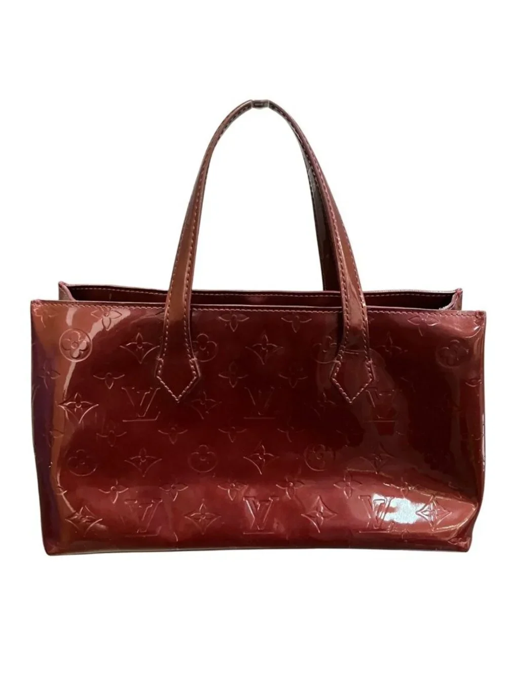 Louis Vuitton Wilshire PM Monogram Vernis Handbag Canvas